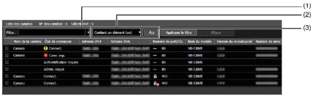 CANON VBH730F Mk II - Recherche dans la liste des caméras - 1