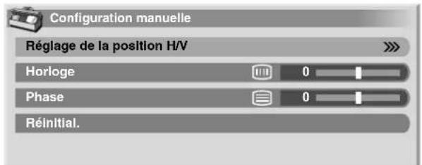PIONEER PDP4340HD - Réglage manuel de la position de l'image et de l'horloge (mode PC uniquement) - 1