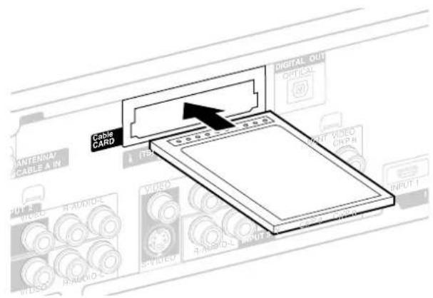 PIONEER PDP4340HD - Inserting the cable card - 2