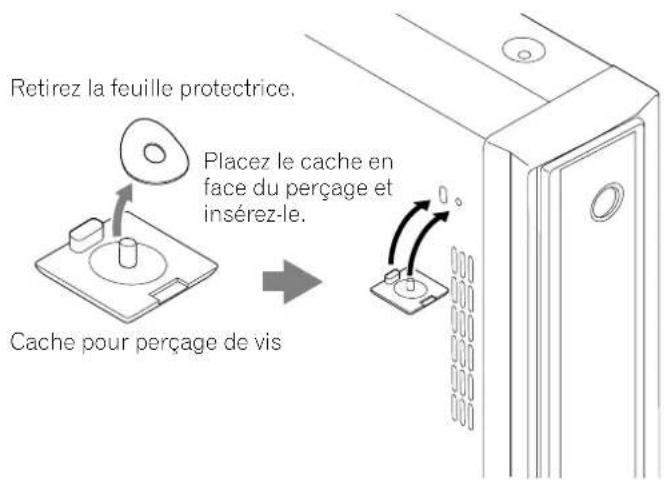 PIONEER PDP4340HD - Bouchez les perçages de vis au moyen des caches fournis. - 1