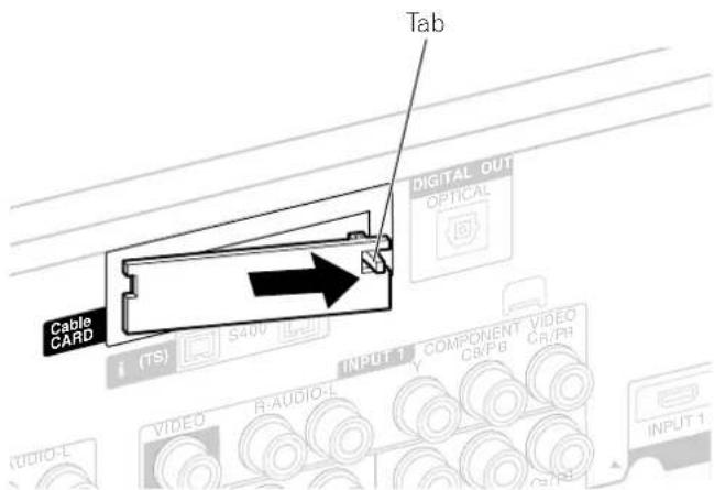 PIONEER PDP4340HD - Inserting the cable card - 1