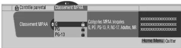 PIONEER PDP4340HD - Utilisation du classement volontaire des films (MPAA) - 1