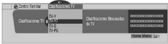 PIONEER PDP4340HD - Configuración de las clasifications de TV - 1