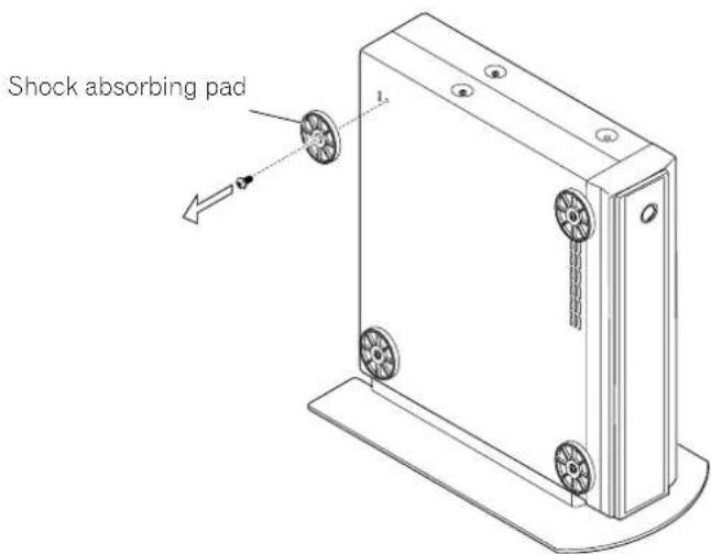 PIONEER PDP4340HD - Remove the shock absorbing pads. - 1