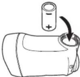 NIKON Coolshot 40i GII - □■ Inserimento/Sostituzione della batteria - 1