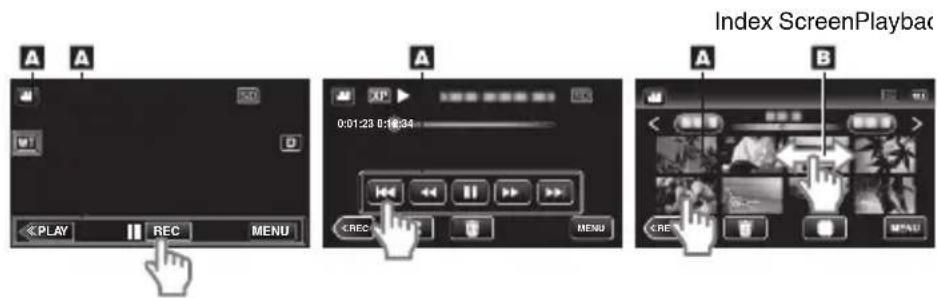 JVC Everio GZEX250 - Using the Icon Buttons/Thunnails - 1