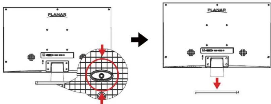 Planar PXN2490MW - Disconnecting the Stand Base - 1