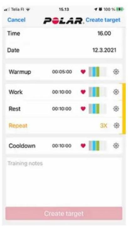 POLAR Pacer - Objectif par phases - 3