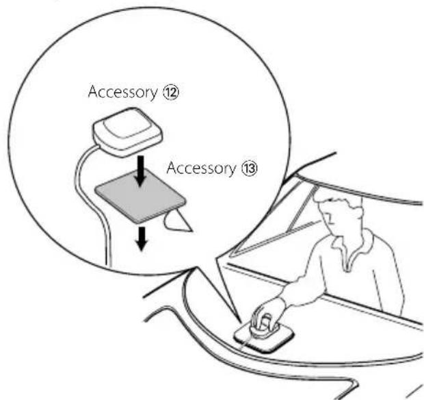 KENWOOD DNX8032BT - To mount the GPS antenna inside your vehicle: - 1