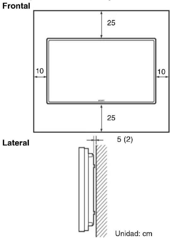 SONY GXDL52H1 - Deje espacio suficiente alrededor del monitor - 1