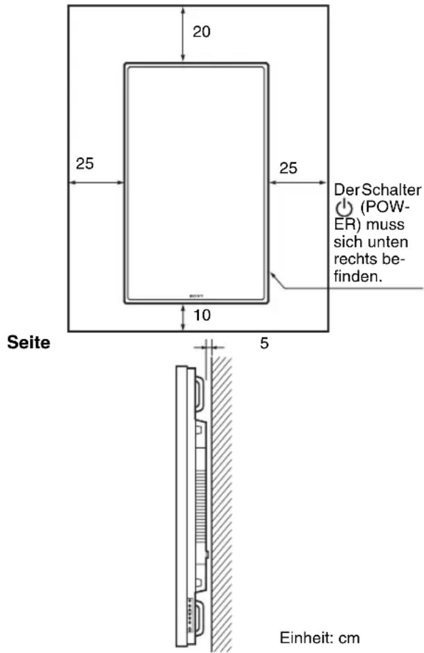 SONY GXDL52H1 - Wenn Sie den Monitor horizontal installieren - 2