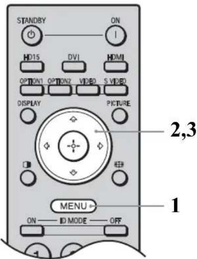 SONY GXDL52H1 - Description générale des menus - 1