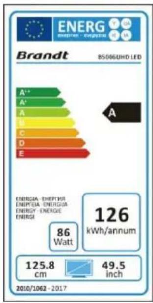 BRANDT B5006UHD - Hotelinstelling - 1