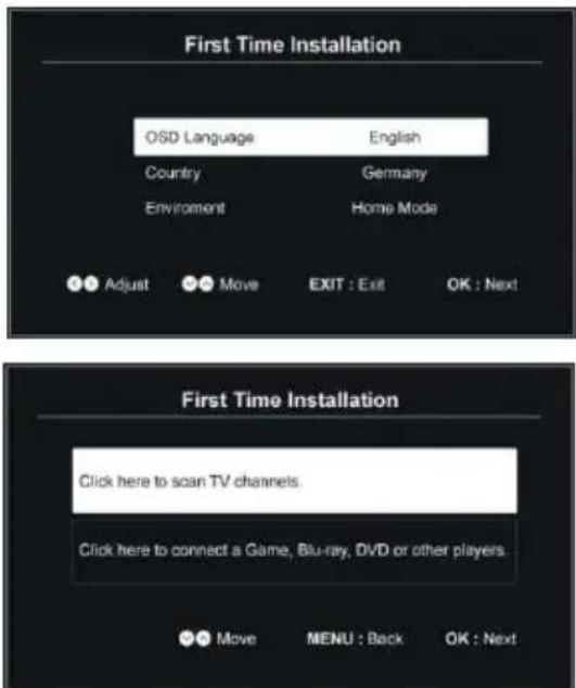 BRANDT B5006UHD - When "Click...scan TV Channels" is entered: - 1