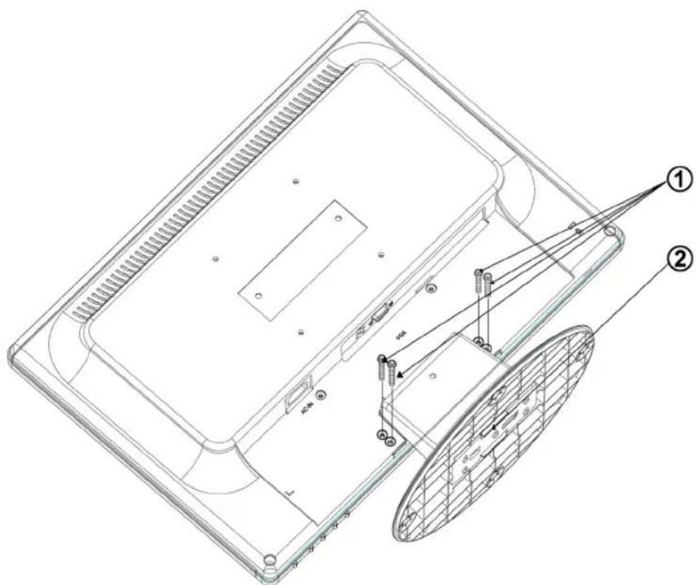 AOC 919SW - Préparer l'installation du support mural, en option (non inclus) - 1