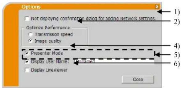 Christie LWU501 - Menu opcji - 1
