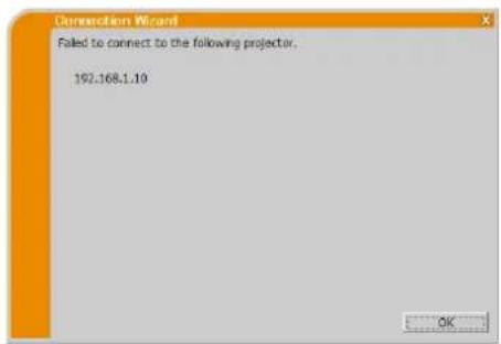 Christie LWU501 - Verbindingsfout - 1