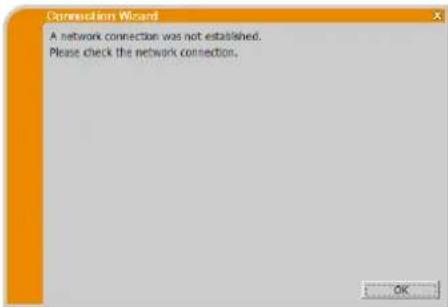 Christie LWU501 - Melding 1: A network connection was not established. - 1