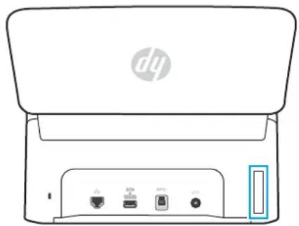 HP Scanjet Enterprise Flow 7000 s3 - Emplacement du numero de série et du numero de produit - 1