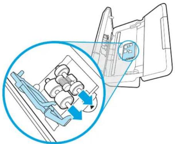 HP Scanjet Enterprise Flow 7000 s3 - Remplacement du module du rouleau d'entrainment - 3