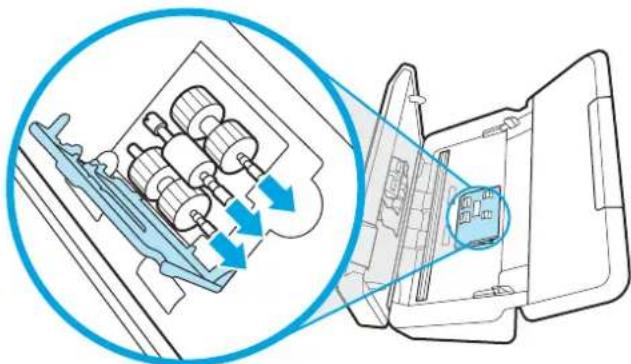 HP Scanjet Enterprise Flow 7000 s3 - Remplacement du module du rouleau d'entrainement - 3