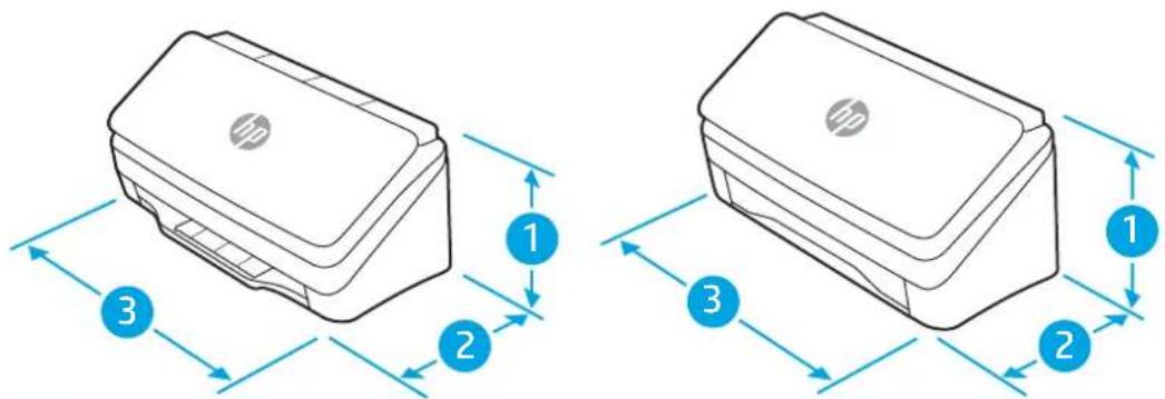 HP Scanjet Enterprise Flow 7000 s3 - Dimensions du produit - 1