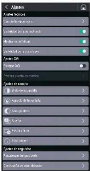 Fiorenzato F71 EK XGi - Ajustes de seguridad - 1