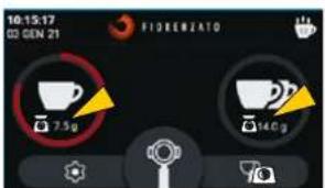 Fiorenzato F71 EK XGi - Visualização dos pesos das doses - 1