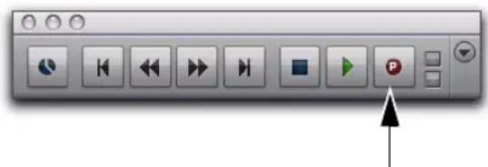 Avid Pro Tools 10.2 - Pour enregistrer en punch-in/out en mode QuickPunch : - 1