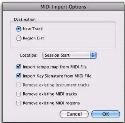 Avid Pro Tools 10.2 - Importation des données MIDI - 1