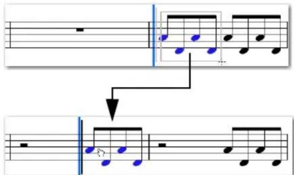 Avid Pro Tools 10.2 - Pour déplacer les notes vers un autre emplacement temporel : - 1