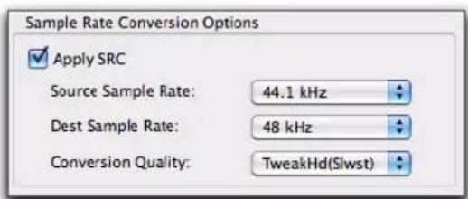 Avid Pro Tools 10.2 - Options de conversion de la fréquence d'échantillonnage - 1