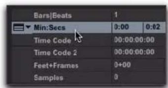 Bars|Beats 1 Min:Secs 0:00 0:02 Time Code 00:00:00:00 Time Code 2 00:00:00:00 Feet+Frames 0+00 Samples 0
