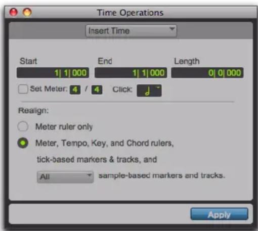 Avid Pro Tools 10.2 - Insertion de temps - 1