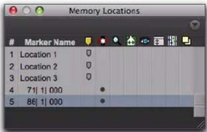 Memory Locations Marker Name 1 Location 1 2 Location 2 3 Location 3 4 71| 1| 000 5 86| 1| 000