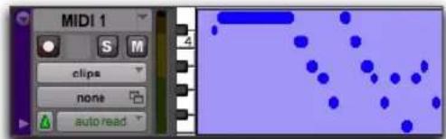 MIDI 1 S M clips none auto/read