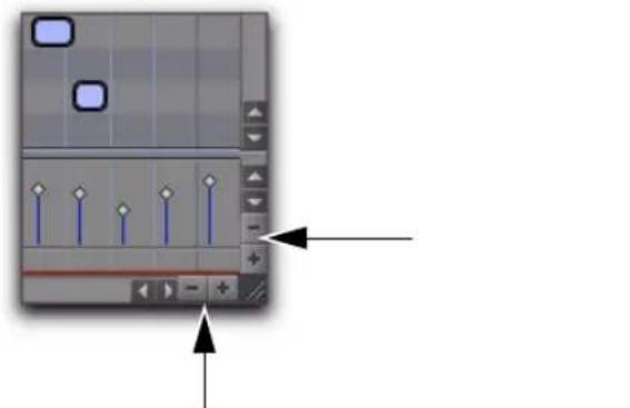 Avid Pro Tools 10.2 - Boutons de zoom avant/arrière horizontal et vertical - 1