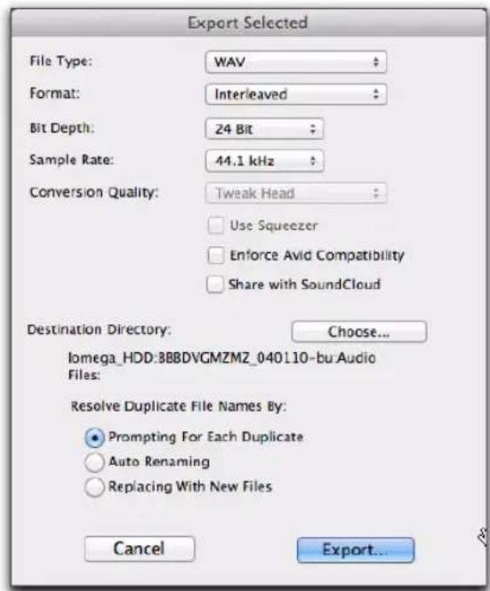 Avid Pro Tools 10.2 - Pour exporter des clips sous forme de nouveaux fichiers audio : - 1
