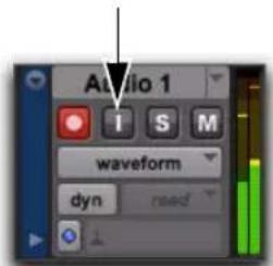 Avid Pro Tools 10.2 - Sélection des modes de monitoring pour l'enregistrement avec la commande de monitoring d'entrée de piste - 2
