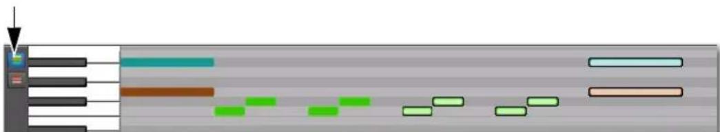 Avid Pro Tools 10.2 - Pour coder en couleur les notes MIDI par piste : - 1