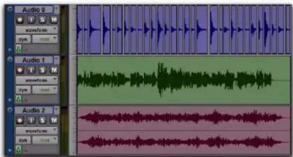 Avid Pro Tools 10.2 - Pour créer un groupe de clips multipistes : - 1