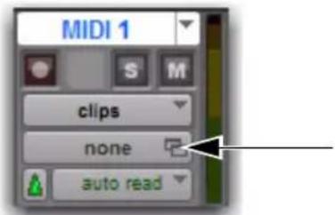 MIDI 1 clips none auto read