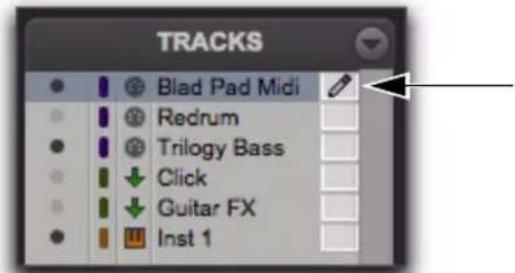 Avid Pro Tools 10.2 - Pour insérer des notes MIDI sur une piste spécifique dans le volet Notes : - 3