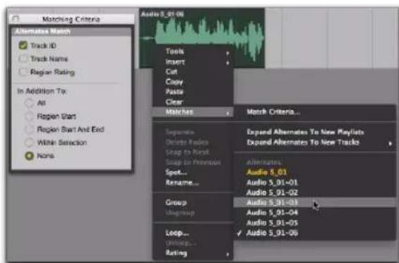 Avid Pro Tools 10.2 - Pour sélectionner une prise alternative : - 1