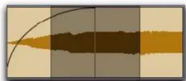 Avid Pro Tools 10.2 - Pour séparer un clip contenant un fondu ou un fondu enchaîné : - 1