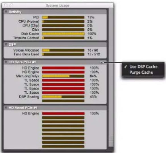 Avid Pro Tools 10.2 - Pour activer (ou désactiver) le cache des DSP : - 1