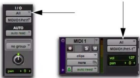 I/O All MIDI/O1Prt11" AUTO auto read no group pen 0 MIDI 1 S M clips none auto read All MIDI/O1.Prt1-1" vcl 127 pen 0