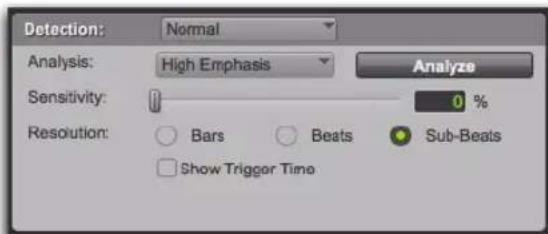 Avid Pro Tools 10.2 - Pour calculer le tempo d'une sélection avec Beat Detective : - 1