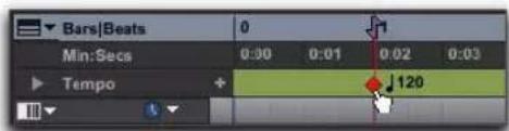 Avid Pro Tools 10.2 - Pour déplacer le marqueur de début de morceau en le faisant glisser : - 1