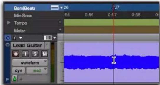 Avid Pro Tools 10.2 - Positionnement du curseur d'édition - 1